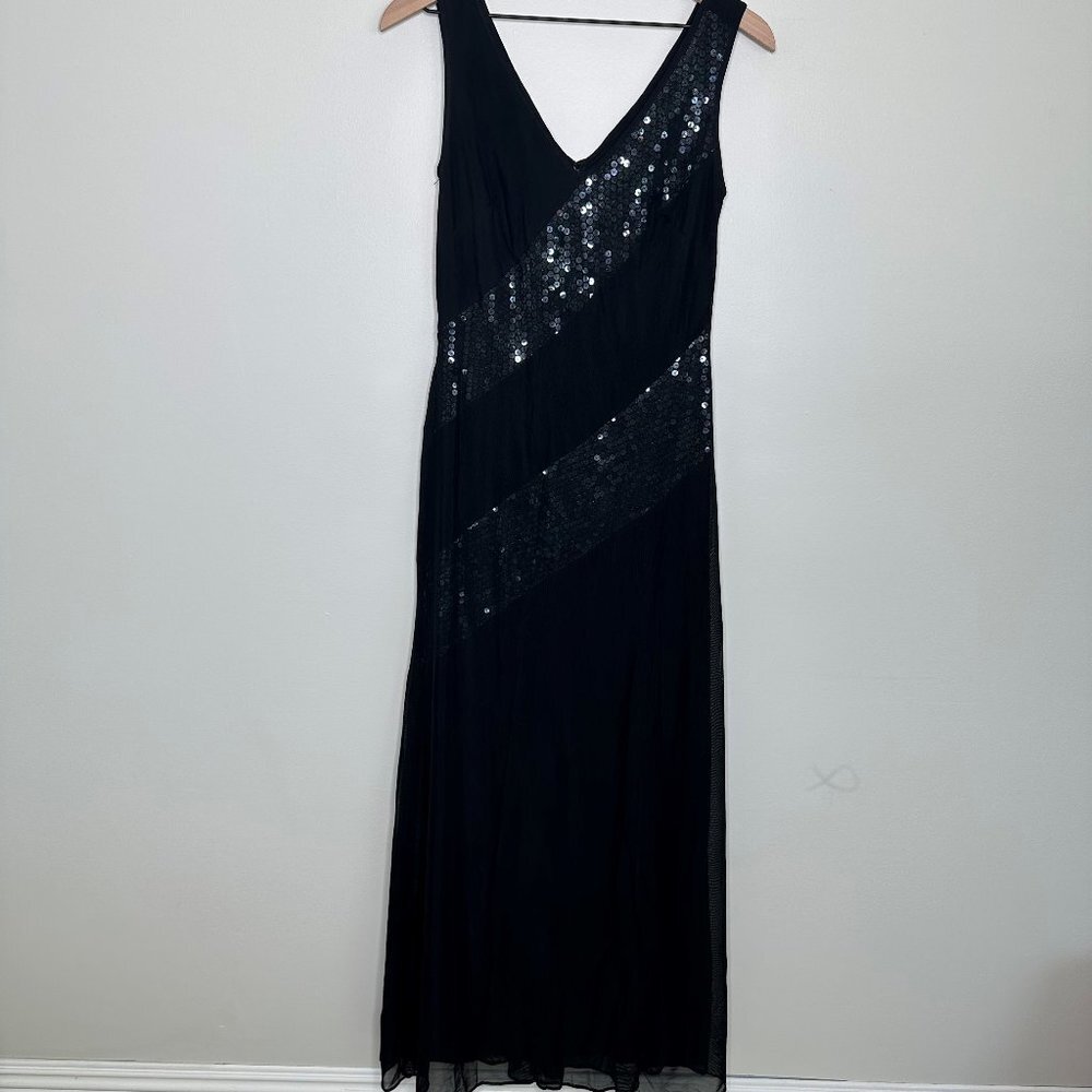 TADASHI VINTAGE Black Maxi Dress / Size M